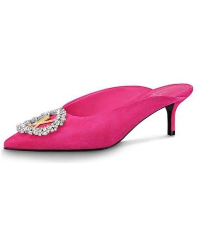 Louis Vuitton Madeleine Mule Heels - Pink