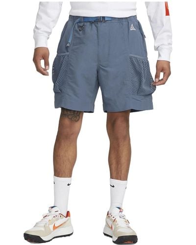 Nike Acg "snowgrass" Cargo Shorts - Blue
