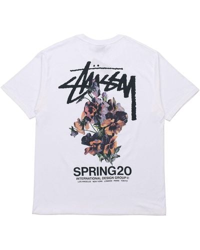 Stussy Bouquet Tee Printing Short Sleeve - White