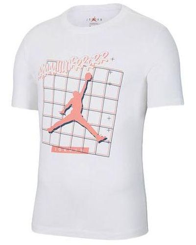Nike Casual Sports Round Neck Logo Short Sleeve - White