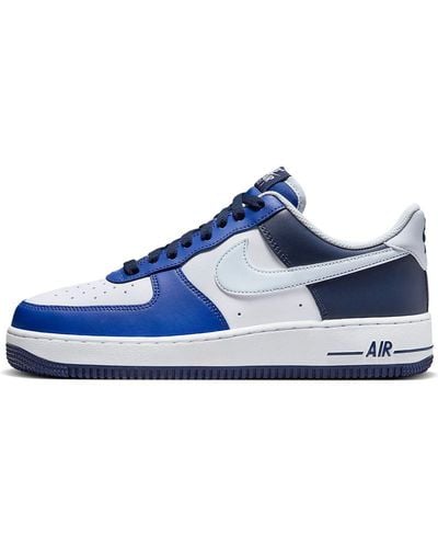 Nike Air Force 1 '07 Lv8 White/football Grey-game Royal Fq8825-100 - Blue