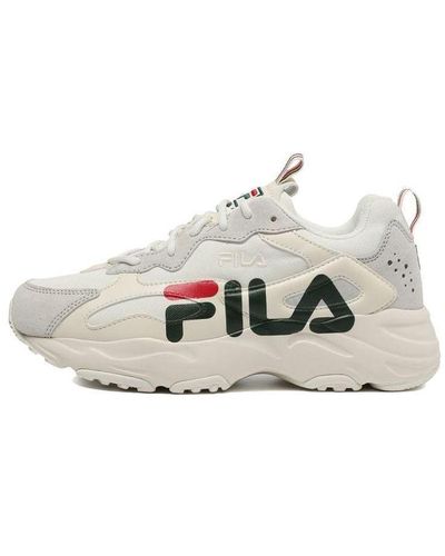 Fila Ray Tracer Linear Low Top Running Shoes Gray - Metallic