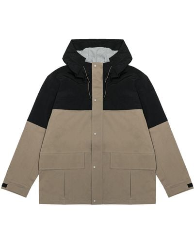 New Balance Detachable Hooded Two-in-one Woven Solid Jacket - Natural