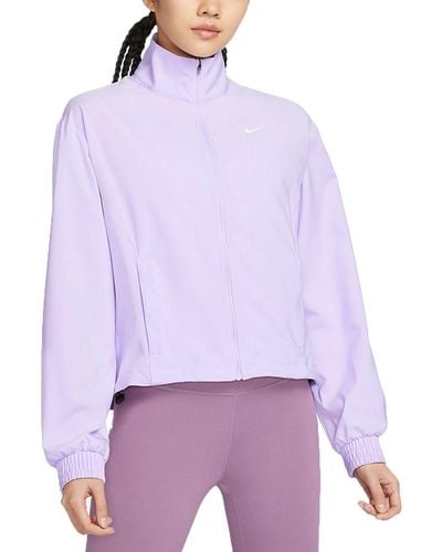 Nike Dri-fit One Jacket (asia Sizing) - Purple