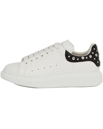 Alexander McQueen Oversized Studded Leather Sneakers - White