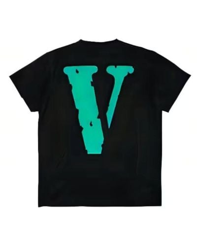 Vlone(GOAT) Large V Alphabet Short Sleeve Tee - Black