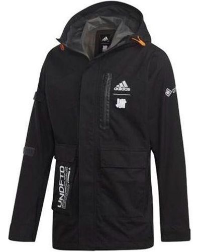 adidas X Undefeated Crossover Gore-tex Material Hooded Jacket Windbreaker - Black