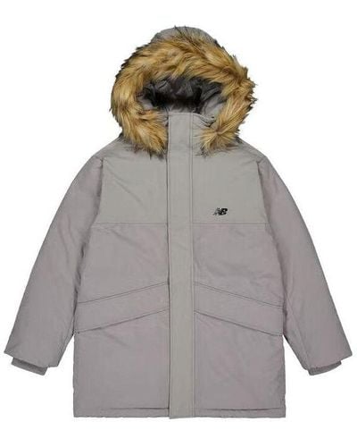 New Balance Warm Hooded Coat - Gray