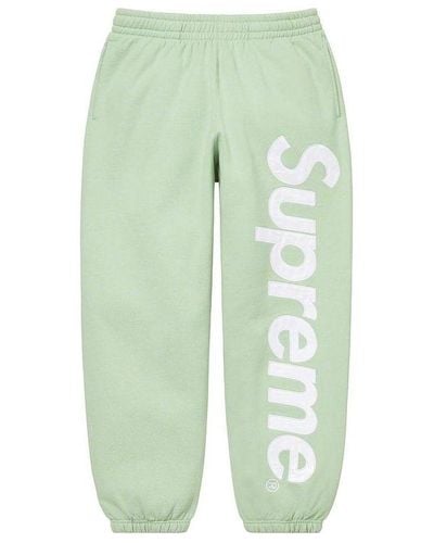 Supreme Satin Appliqu Sweatpants - Green