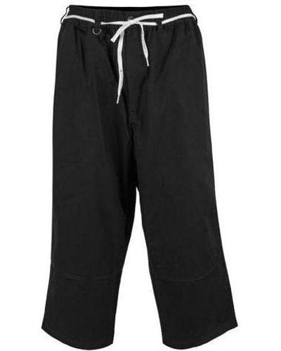 adidas Y-3 Canvas Workwear Cropped Pants - Black