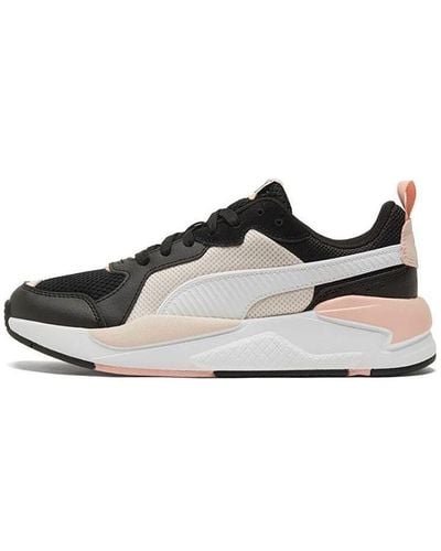 PUMA X-ray Pink White Low Tops Sports Shoe - Black