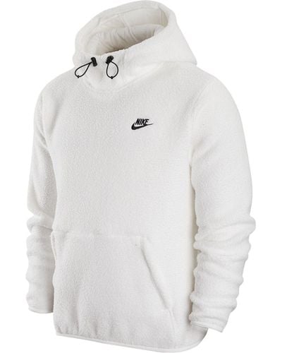Nike Sport Logo Drawstring Hoodie - White
