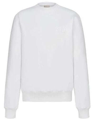 Dior Ss21 Cd Icon Embroidery Round Collar Male - White