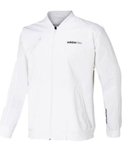 adidas Casual Sports Baseball Jacket - White