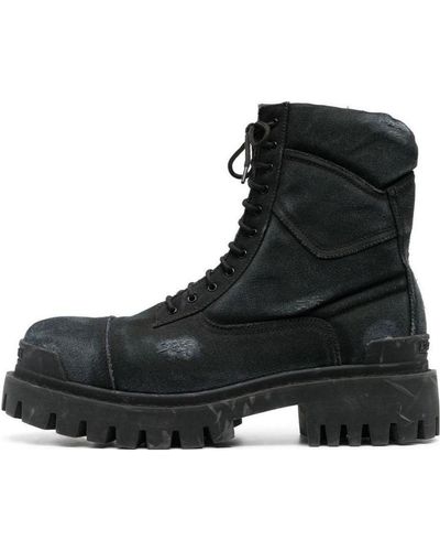 Balenciaga Combat Strike Boots - Black