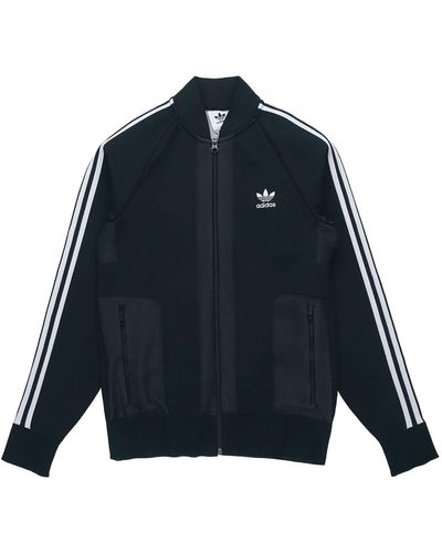 adidas Knit Track Jacket in Blue for Men | Lyst