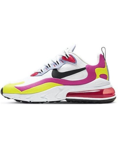 Nike Air Max 270 React Sneaker in Yellow, Light Blue, Red & Black