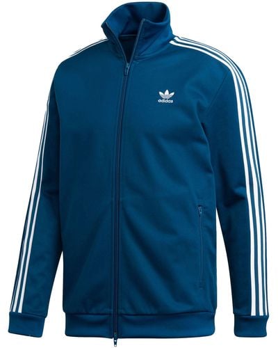 adidas Originals Firebird Track Jacket Zipper Tournament Sports Stand Collar - Blue