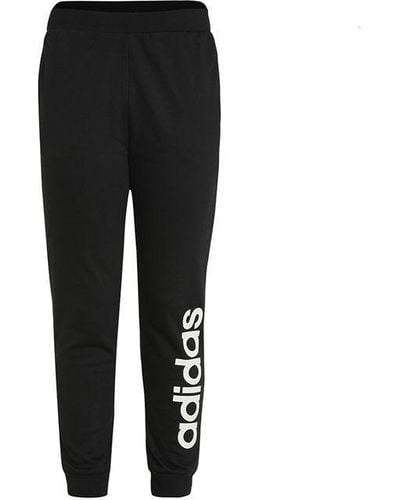 adidas Neo M Ce Logo Tp1 Athleisure Casual Sports Knit Bundle Feet Long Pants - Black
