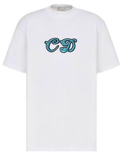 Dior X Kenny Scharf Crossover Fw21 Knit Material Short Sleeve - White