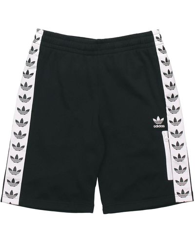 adidas Originals Side Webbing Logo Printing Sports Shorts - Black