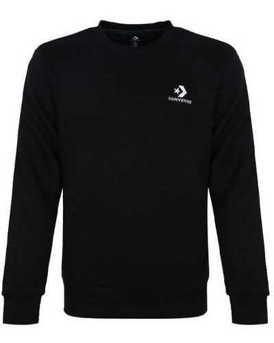 Converse Star Chevron Emb Crew Sweatshirt - Black