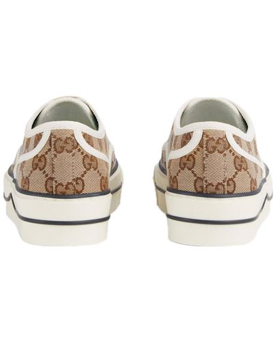 Gucci Tennis 1977 Printed Canvas Slip-On Sneakers - Women - Beige Sneakers - IT41