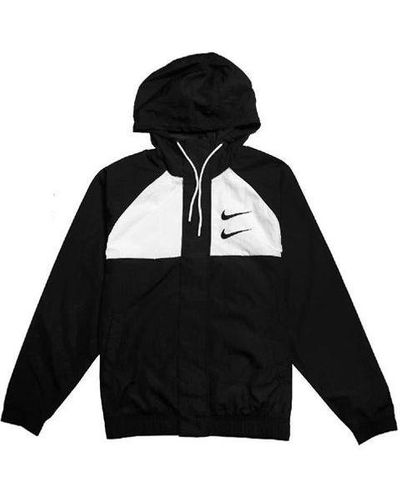 Nike Sportswear Swoosh Woven Hooded Jacket - Black