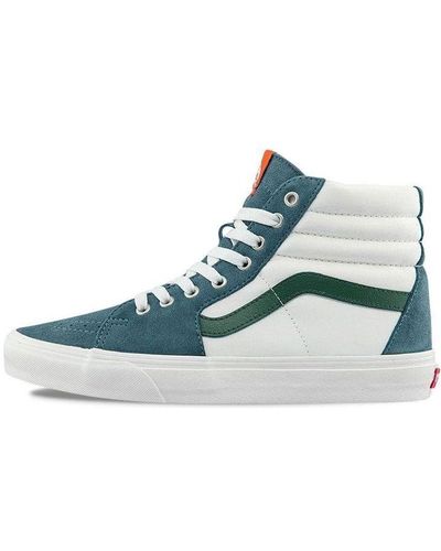 Vans Sk8-hi Cozy Skateboarding Shoes Green - Blue