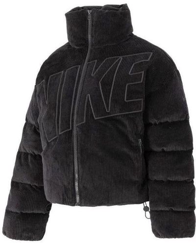 Nike Sportswear Essential Therma-fit Oversize Corduroy Down Jacket - Black