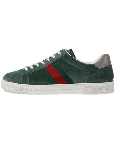 Gucci Ace Velvet Sneakers - Green