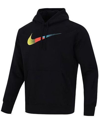 Nike Nsw Bb Po Hdy Swsh Brnd Riff Contrasting Colors Logo Sports Pullover - Blue