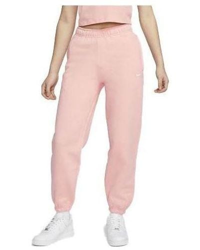 Nike Lab Solo Swoosh Fleece Sweatpants Asia Sizing - Pink
