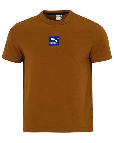 PUMA Emb Short Sleeve T-shirt - Brown