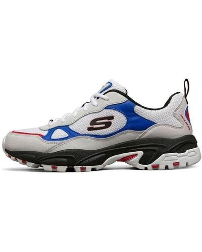 Skechers Stamina Running Shoes White - Blue