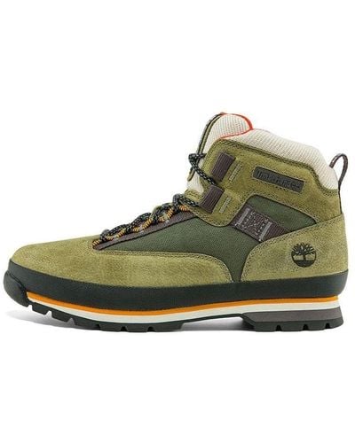 Timberland Euro Hiker Leather And Fabric Hiker - Green