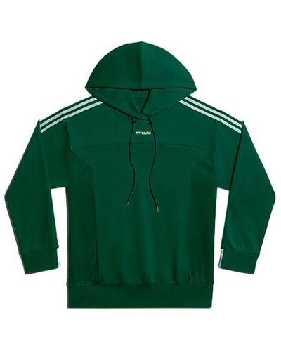 adidas Originals X Ivy Park Crossover Solid Color Splicing Detail Hooded Sports Couple Style Green