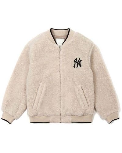 MLB New York Yankees Lambs Wool Jacket Beige - Natural