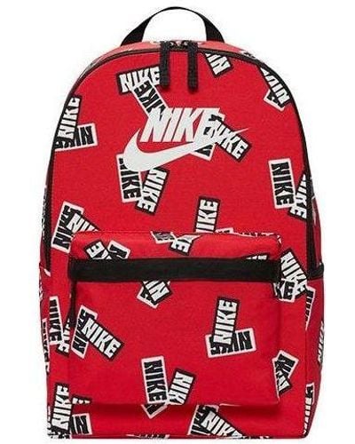 Nike Heritage All Over Print Backpack - Red
