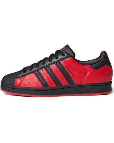 Adidas Superstar Red Shoes for Men - Up to 40% off | Lyst