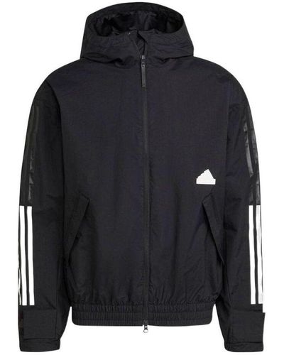 adidas 3-stripes Storm Jacket Anorak - Black