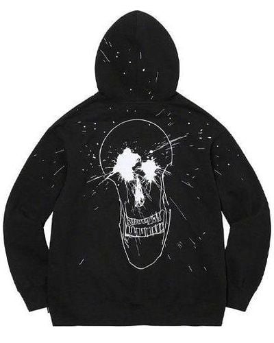 Supreme Ralph Steadman Skull Hooded Sweatshirt - Black