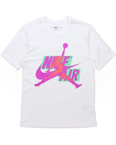Nike Jumpman Classics Hbr Round Neck Short Sleeve - White