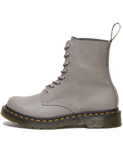 Dr. Martens 1460 Pascal Virginia Leather Boots - Gray