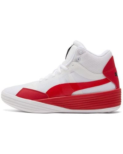 PUMA Clyde All-pro Mid White - Red
