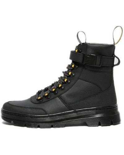 Dr. Martens Combs Tech Coated Canvas Casual Boots - Black