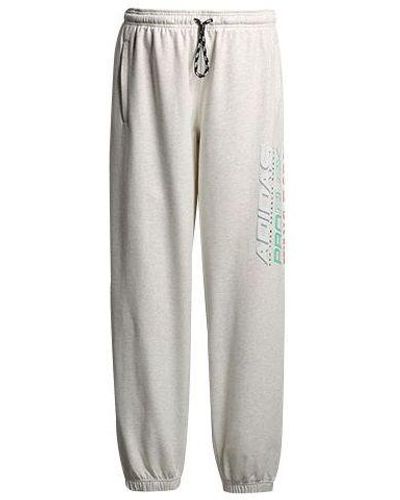 adidas Originals X Alexander Wang Crossover Logo Printing Casual Sports Long Pants Couple Style - Gray