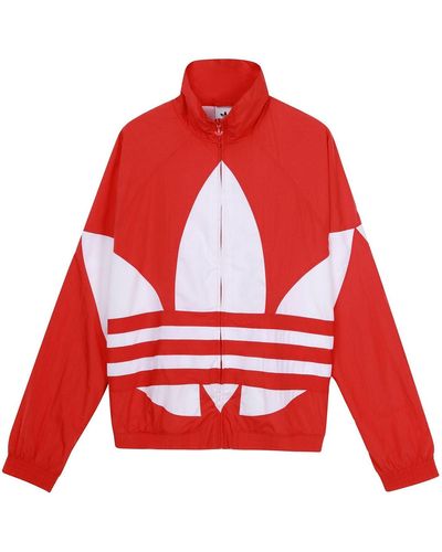 adidas Originals Bg Trefoil Tt Large Logo Sports Jacket - Red