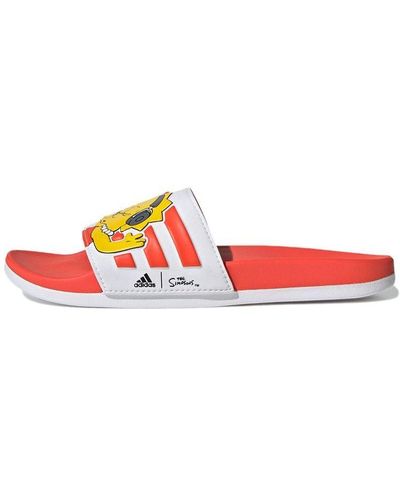 adidas The Simpsons X Adilette Comfort Slides - Red