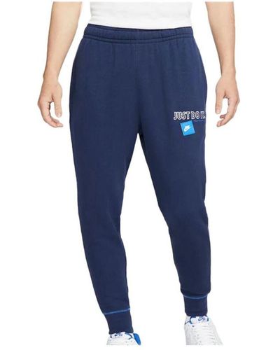 Nike Sportswear Just Do It French Terry Fleece Pants - Blue
